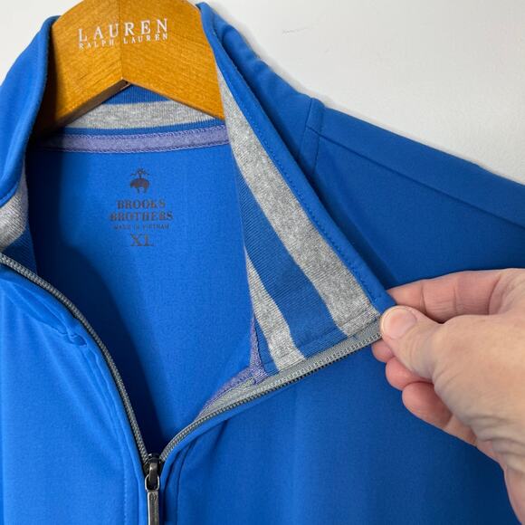 Brooks Brothers 1/4 zip sleeveless golf pullover vest - Picture 3 of 11